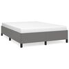 vidaXL Bed Frame without Mattress Dark Grey 137x190 cm Fabric
