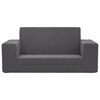 vidaXL Kids' Sofa Bed 2-Seater Anthracite Soft Plush
