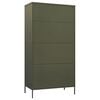 vidaXL Wardrobe Olive Green 90x50x180 cm Steel
