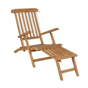 vidaXL Deck Chair | Foldable | Teak Chair | Rectangular | Traditional