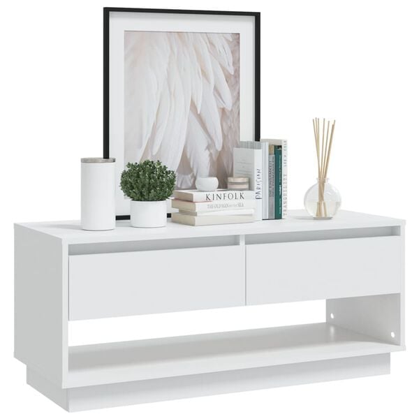 vidaXL TV Cabinet White 102x41x44 cm Engineered Wood