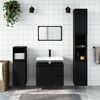 vidaXL Bathroom Cabinet Black 30x30x190 cm Engineered Wood