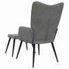 vidaXL Relaxing Chair with a Stool Dark Grey Fabric