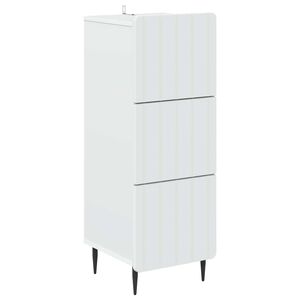 vidaXL Drawer Cabinet White 33 x 34.5 x 92 cm Engineered Wood