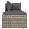 vidaXL 3 Piece Garden Lounge Set with Cushions Grey Poly Rattan