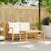 vidaXL 2 Piece Garden Sofa Set with Cushions Bamboo