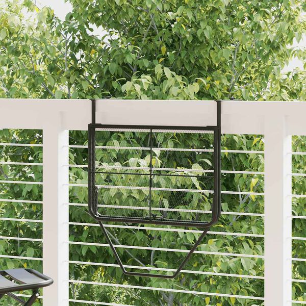 vidaXL Balcony Table Black 60x40 cm Steel