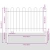 vidaXL Garden Fence Boxtel with Hoop Top Steel 181x100 cm Black