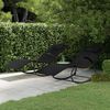 vidaXL Rocking Sun Loungers 2 pcs Black Steel and Textilene