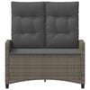 vidaXL Garden Bench with Pillow Grey and Dark Grey 105 x 60 x 112 cm