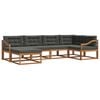 vidaXL Outdoor Sofa Set 6 pcs Natural and Anthracite