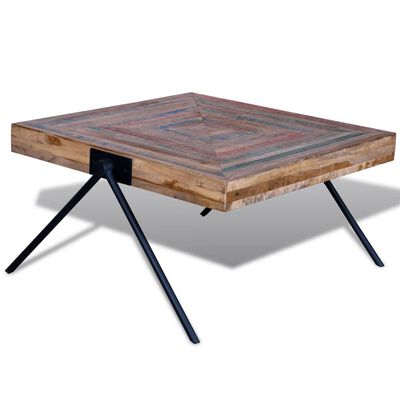vidaXL Coffee Table with V-shaped Legs Reclaimed Teak Wood