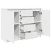 vidaXL Sideboard with Drawers White 100.5x35x76 cm Engineered Wood