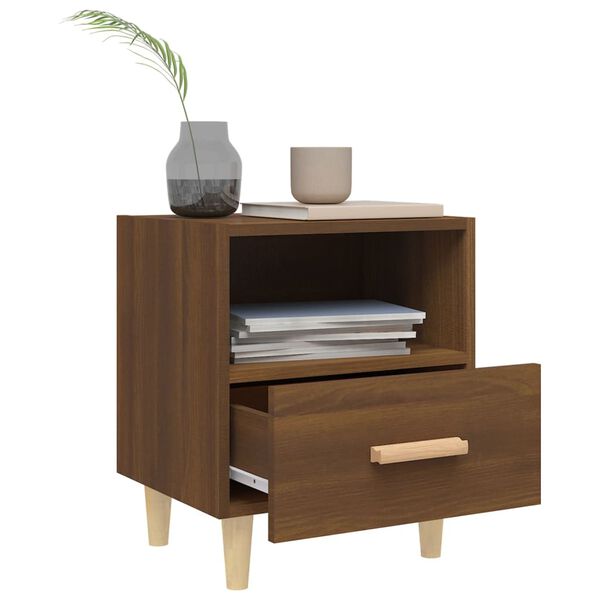 vidaXL Bedside Cabinets 2 pcs Brown Oak 40x35x47 cm