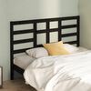 vidaXL Bed Headboard Black 156x4x104 cm Solid Wood Pine