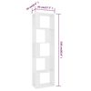 vidaXL Book Cabinet/Room Divider White 45x24x159 cm Engineered Wood