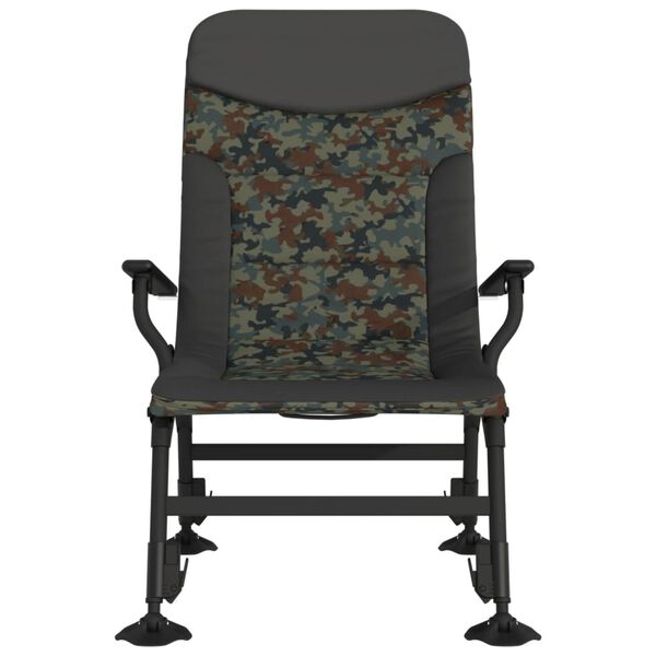vidaXL Fishing Chair with Armrest Foldable Camouflage