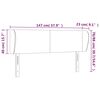 vidaXL Headboard with Ears Dark Grey 147 cm Fabric