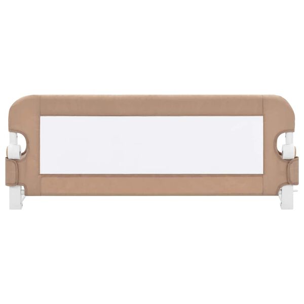 vidaXL Toddler Safety Bed Rail Taupe 102x42 cm Polyester