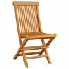 vidaXL Garden Chairs with Cream Cushions 6 pcs Solid Teak Wood