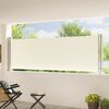 vidaXL Patio Retractable Side Awning 117x600 cm Cream