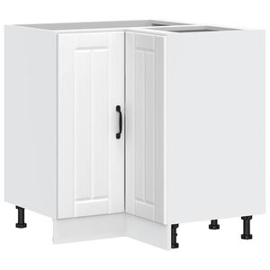 vidaXL Kitchen Corner Base Cabinet Lucca White Engineered Wood