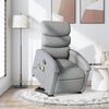 vidaXL Stand up Massage Recliner Chair Light Grey Fabric