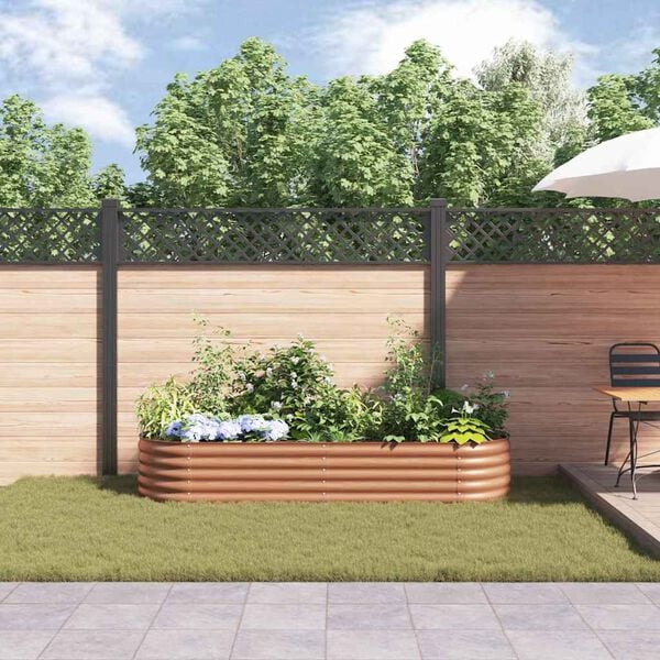 vidaXL Raised Bed Brown 240 x 80 x 44 cm Steel