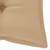vidaXL Batavia Bench with Beige Cushion 120 cm Solid Teak Wood