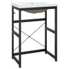 vidaXL Bathroom Washbasin Frame with Built-in Basin Black Iron