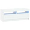 vidaXL LED TV Cabinet White Engineered Wood