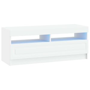 vidaXL LED TV Cabinet White Engineered Wood