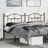 vidaXL Metal Headboard Black 180 cm