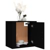 vidaXL Wall-mounted Bedside Cabinet Black 50x30x47 cm