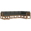 vidaXL Outdoor Sofa Set 8 pcs Natural and Anthracite
