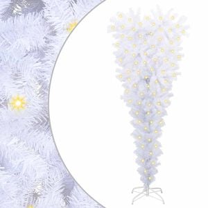 vidaXL Artificial Christmas Tree with Stand White 120 cm PVC and Steel