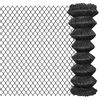 vidaXL Chain Link Fence Steel 15x1,25 m Grey
