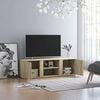 vidaXL TV Cabinet Sonoma Oak 120x34x37 cm Engineered Wood