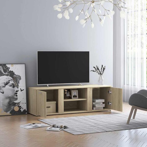 vidaXL TV Cabinet Sonoma Oak 120x34x37 cm Engineered Wood