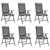 vidaXL Folding Chairs 6 pcs Textilene Black