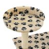 vidaXL Cat Tree with Sisal Scratching Posts 95 cm Beige Paw Prints
