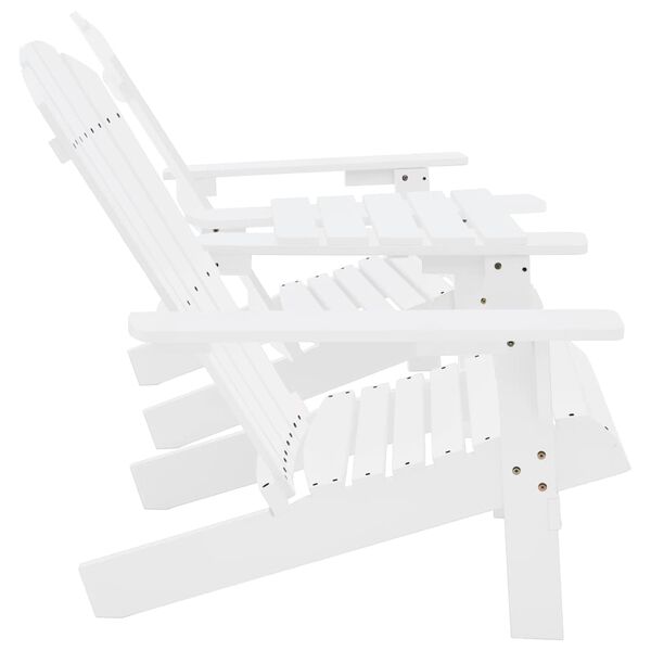 vidaXL Garden Adirondack Chair Solid Fir Wood White