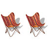 vidaXL Butterfly Chair | Set of 2 | Colourful