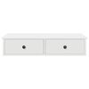 vidaXL Wall Shelf with Drawers White 80x34x17 cm Engineered Wood