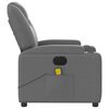 vidaXL Electric Massage Recliner Chair Dark Grey Fabric