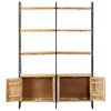 vidaXL 4-Tier Bookcase 124x30x180 cm Rough Mango Wood