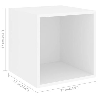 vidaXL Wall Cabinets 2 pcs White 37x37x37 cm Engineered Wood