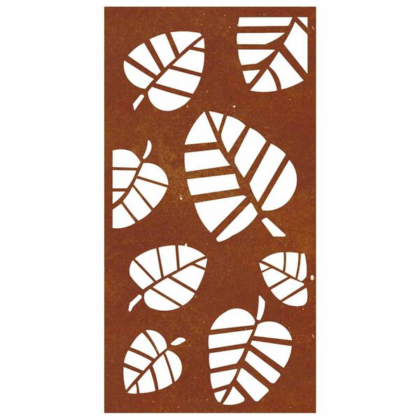 vidaXL Garden Wall Decoration 105x55 cm Corten Steel Leaf Design