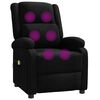 vidaXL Wing Back Massage Chair Black Fabric