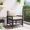 vidaXL Garden Chair with Cushion Black 73 x 61 x 77 cm Poly Rattan